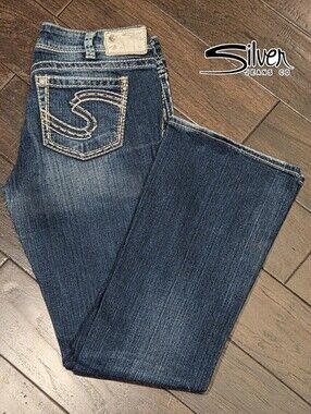 Womens Suki Silver Jeans 31Wx34L